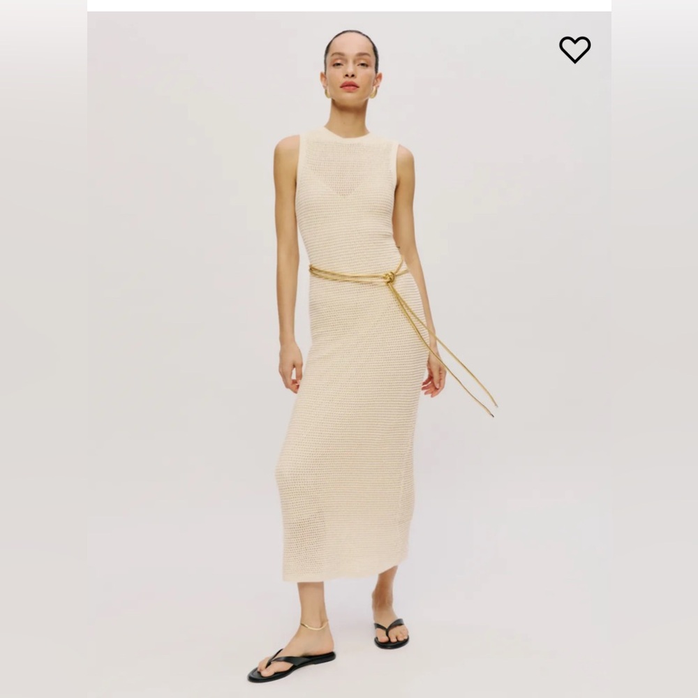 Reformation Camille open knit maxi dress